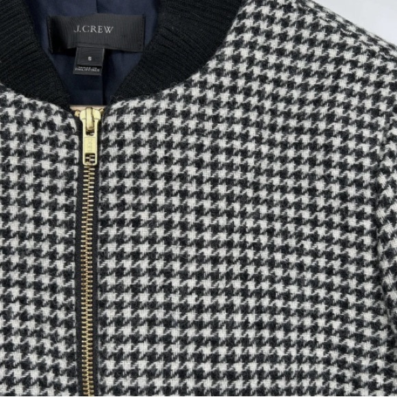 J. Crew Classic timeless style 100% wool, houndstooth fully lined w pockets. NWT - Picture 10 of 15